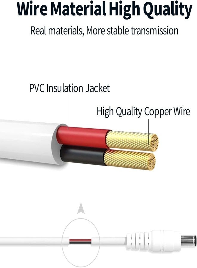 HAKUHO كابل تمديد التيار المستمر من HAKUHO، موصل طاقة ذكر إلى أنثى، سلك محول لكاميرات المراقبة الأمنية CCTV، وشرائط إضاءة LED، وأنظمة DVR (2 متر) - Image 3